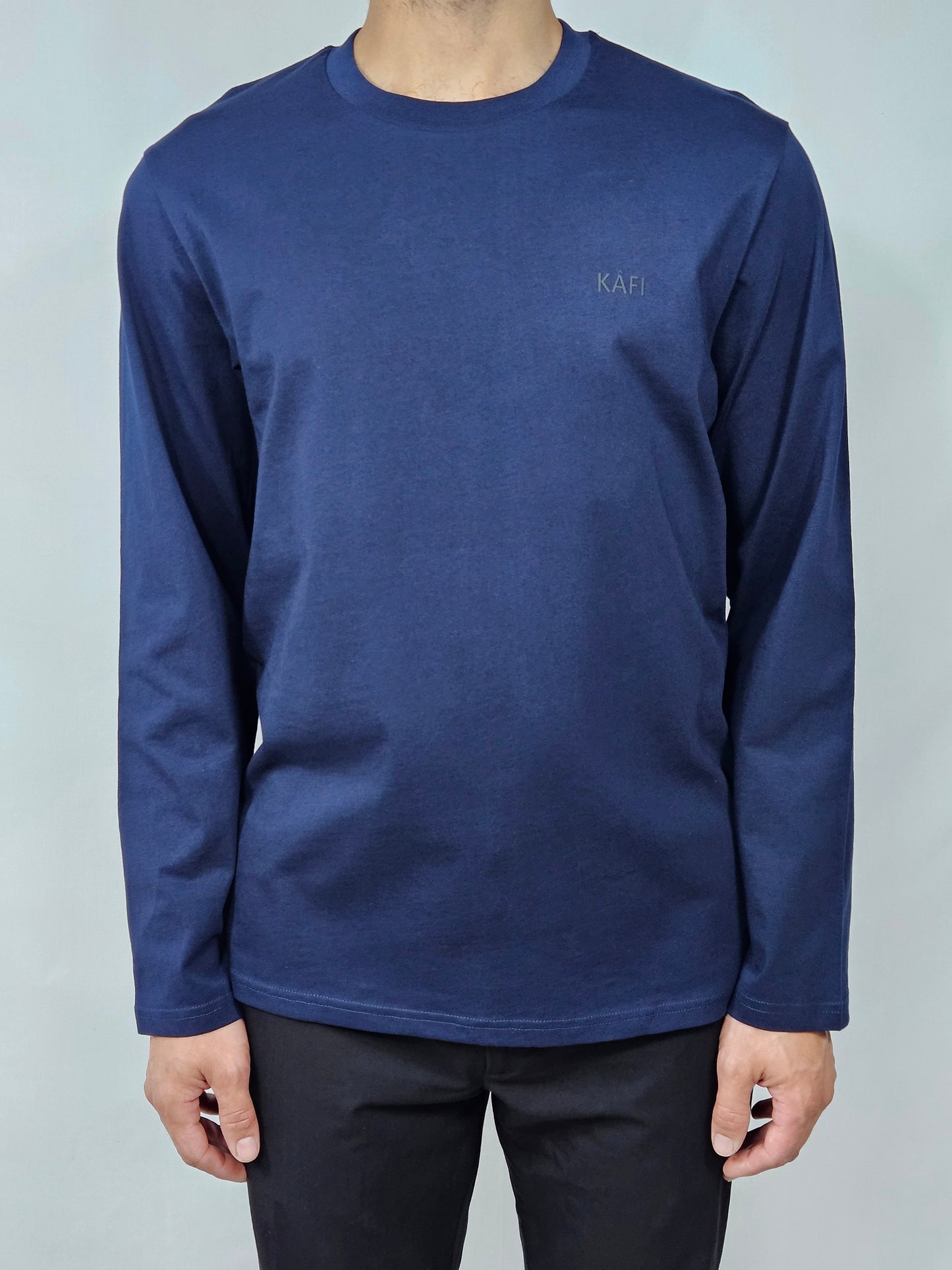 T-shirt unisexe manches longues logo relief