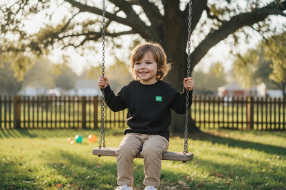 Sweat-shirt col rond enfant LOGO VERT