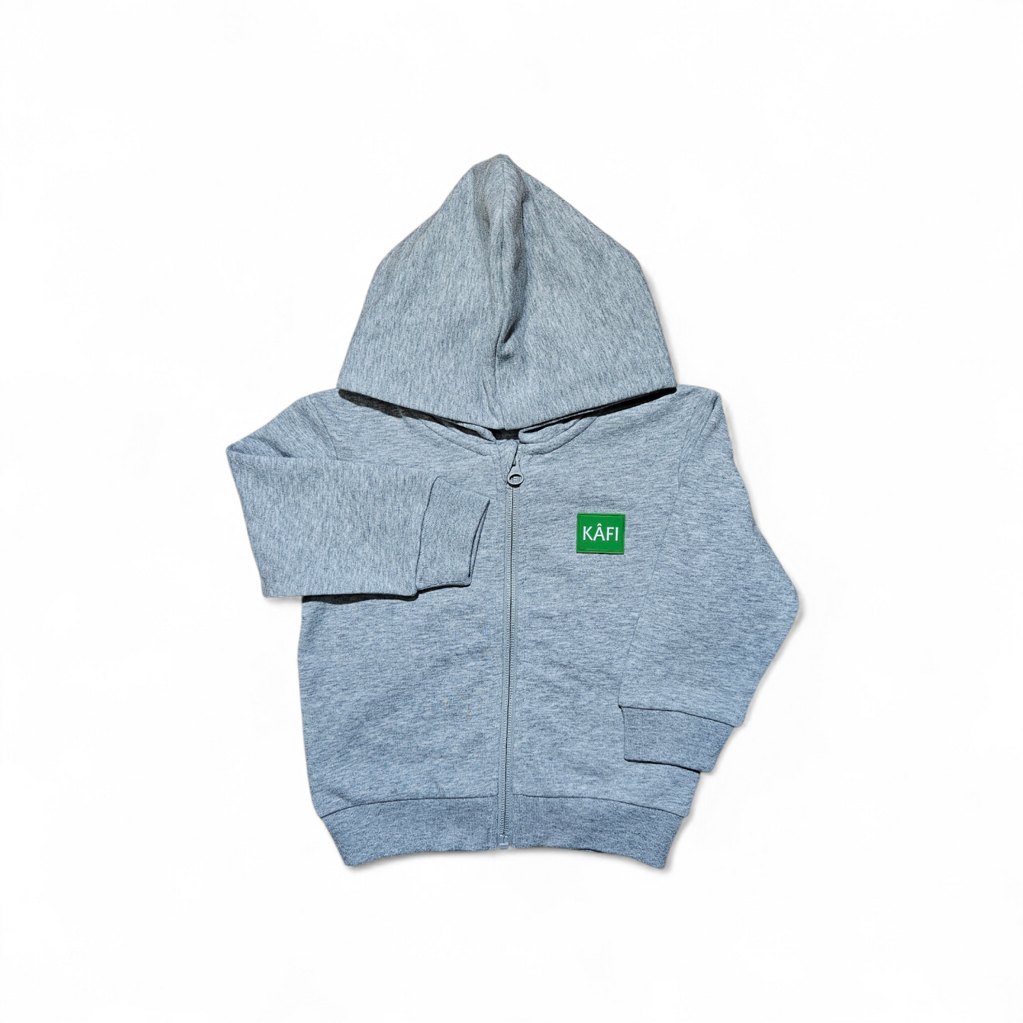 Sweat-shirt zippé à capuche bébé LOGO VERT