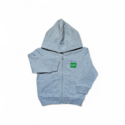 Sweat-shirt zippé à capuche bébé LOGO VERT