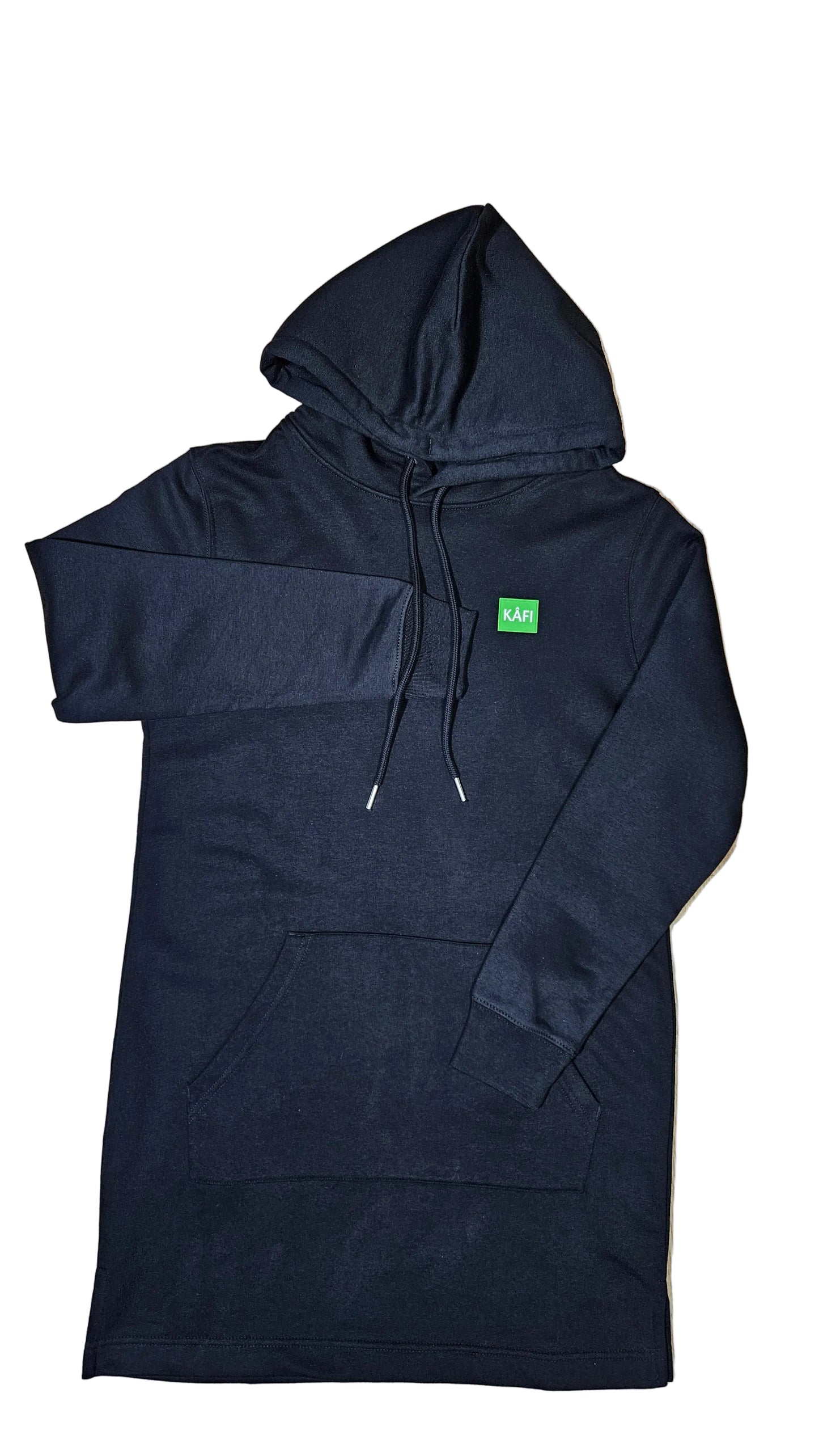 Robe sweat-shirt à capuche femme LOGO VERT