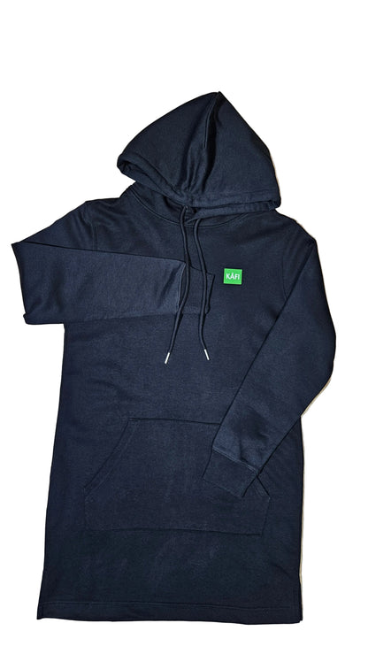 Robe sweat-shirt à capuche femme LOGO VERT