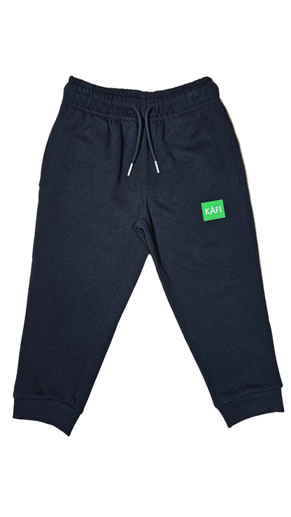 Pantalon bas de survêtement enfant LOGO VERT