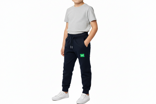 Pantalon bas de survêtement enfant LOGO VERT