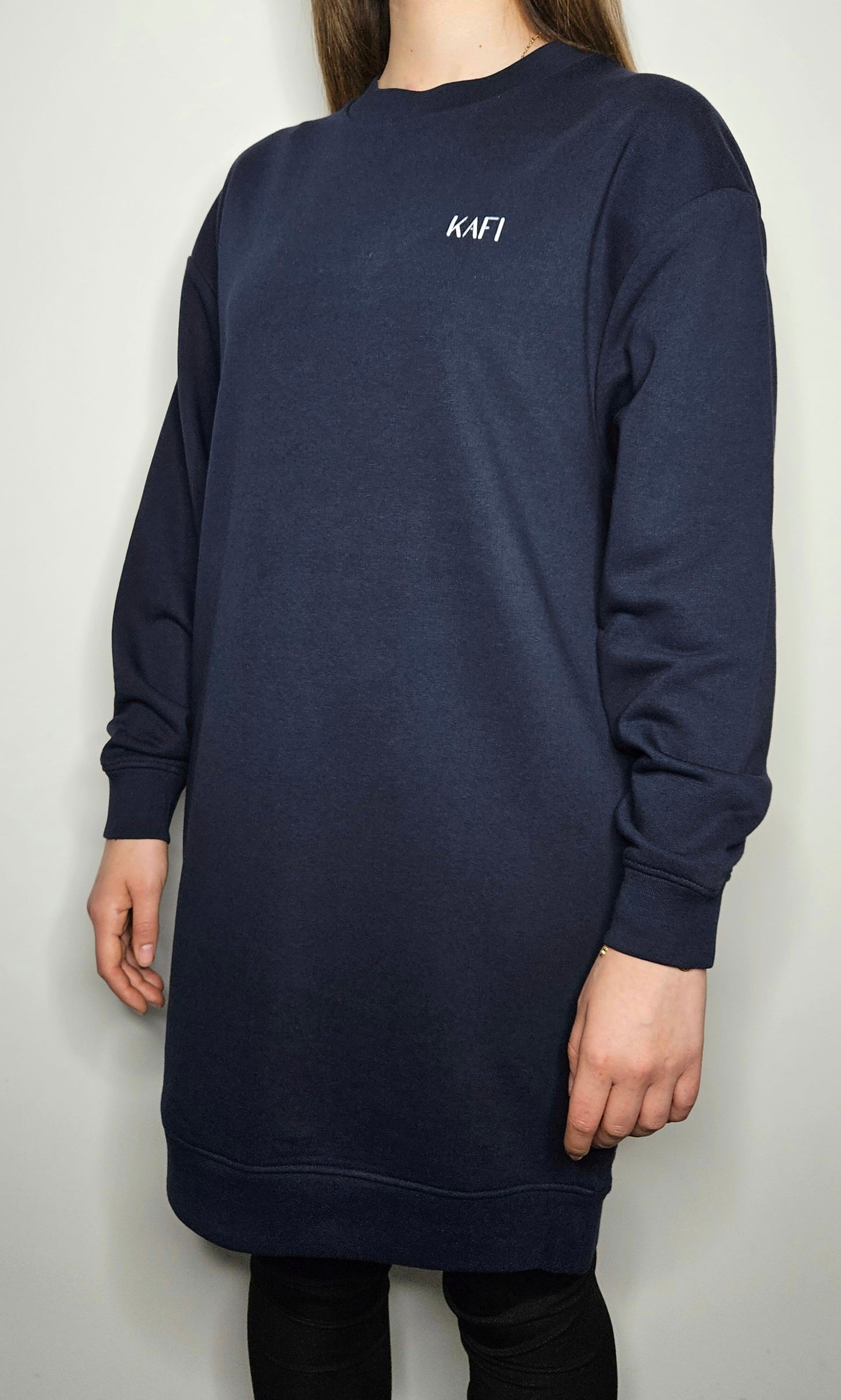 Robe sweat à col rond