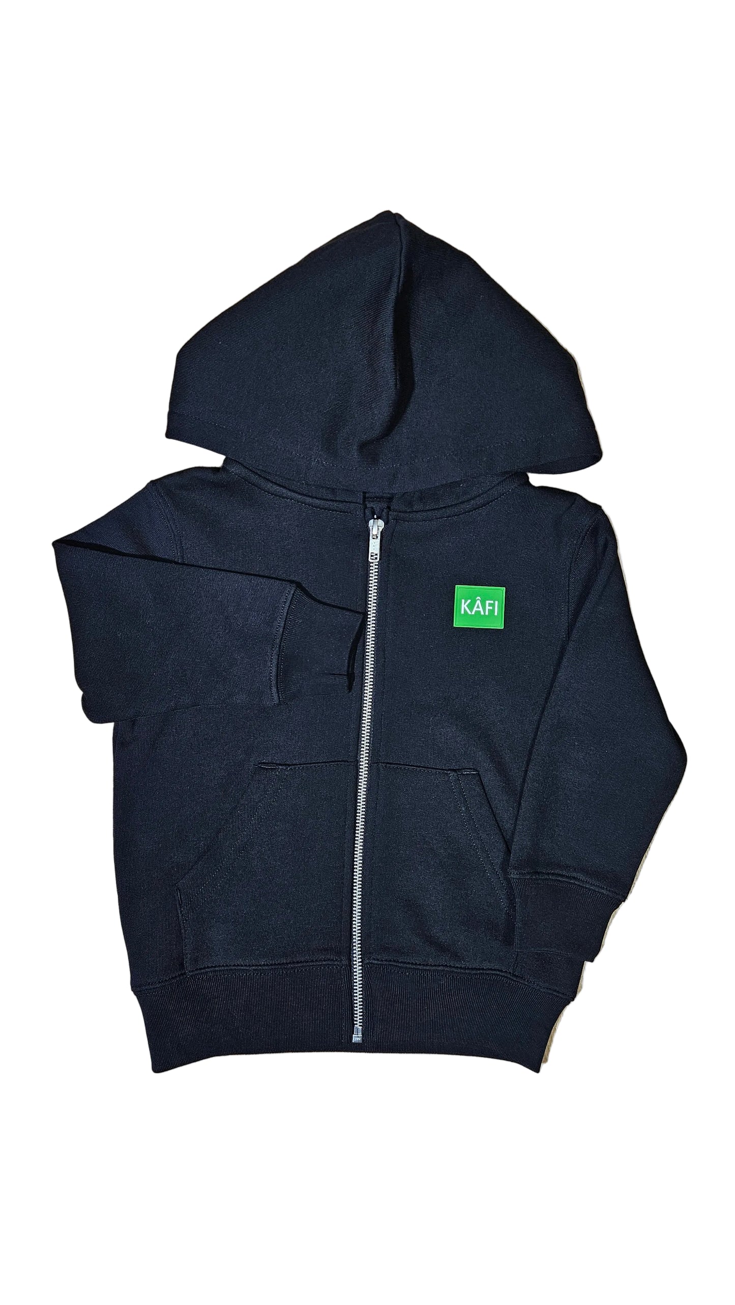 Sweat-shirt à capuche zippé enfant LOGO VERT