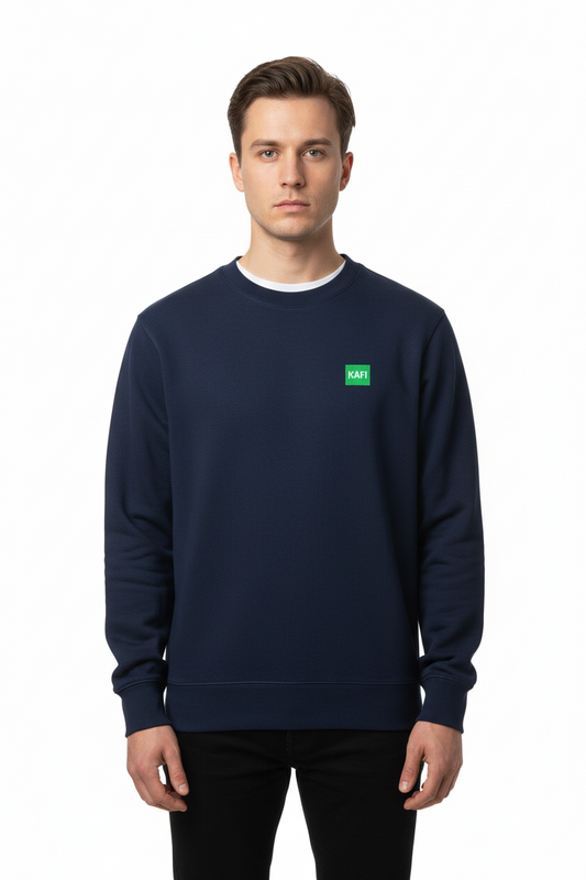 Sweat-shirt à col rond unisexe LOGO VERT