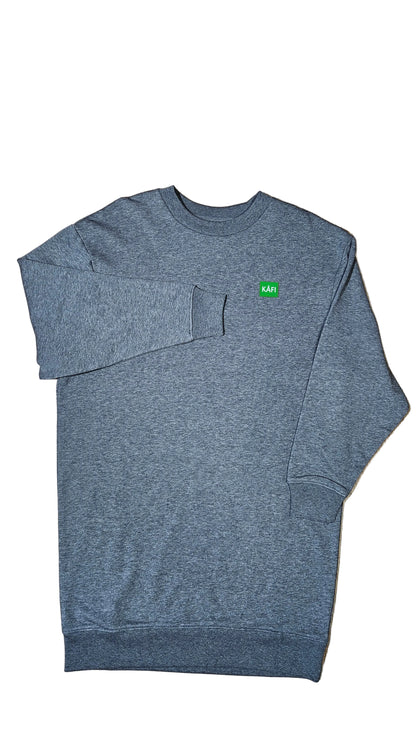 Robe sweat à col rond LOGO VERT