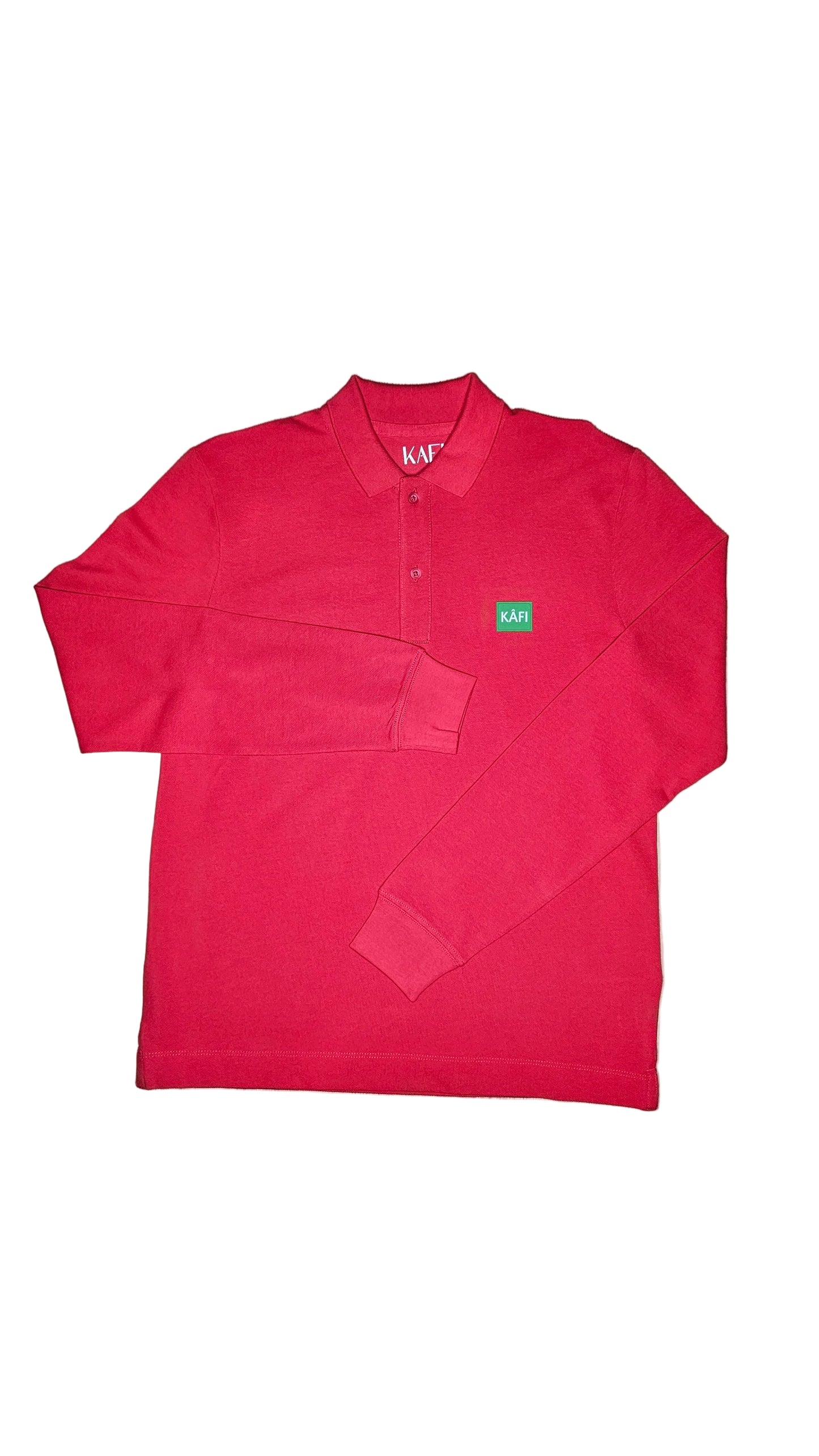 Polo à manche longue unisexe LOGO VERT