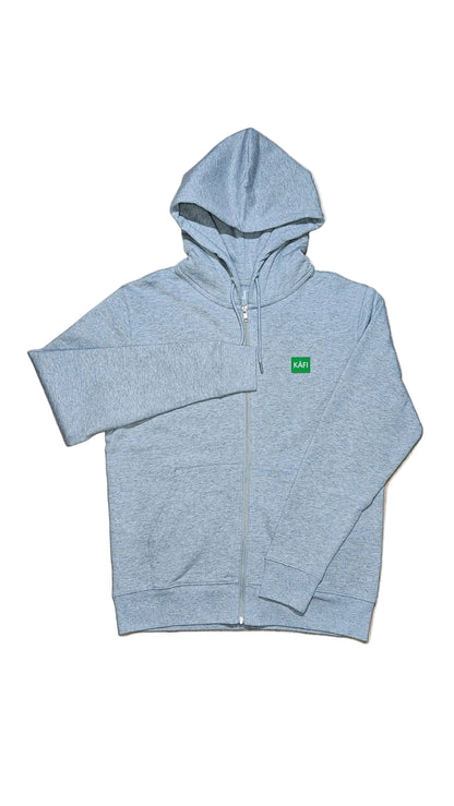 Sweat-shirt à capuche zippés unisexe LOGO VERT