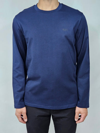 T-shirt unisexe manches longues logo relief