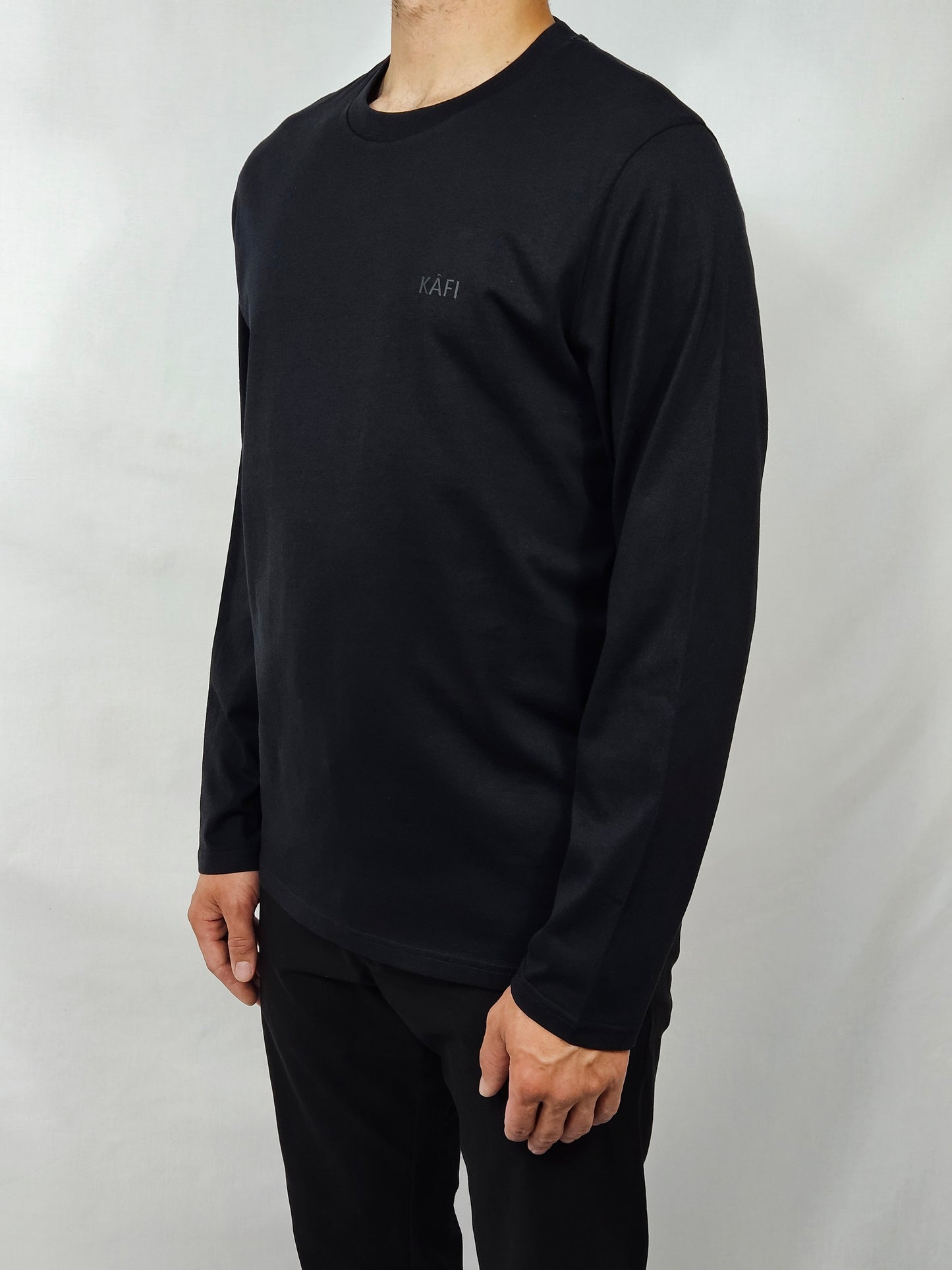 T-shirt unisexe manches longues logo relief