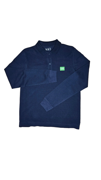 Polo à manche longue unisexe LOGO VERT