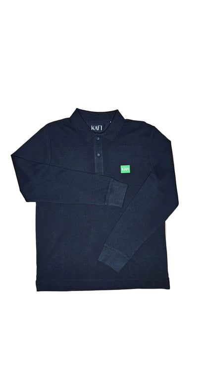 Polo à manche longue unisexe LOGO VERT