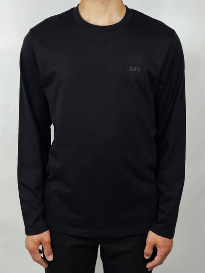 T-shirt unisexe manches longues logo relief