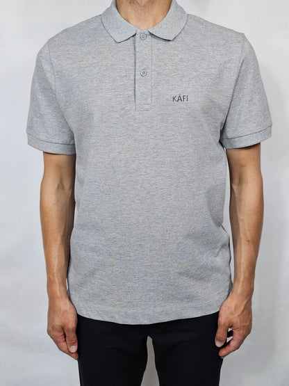 Polo unisexe uni logo relief