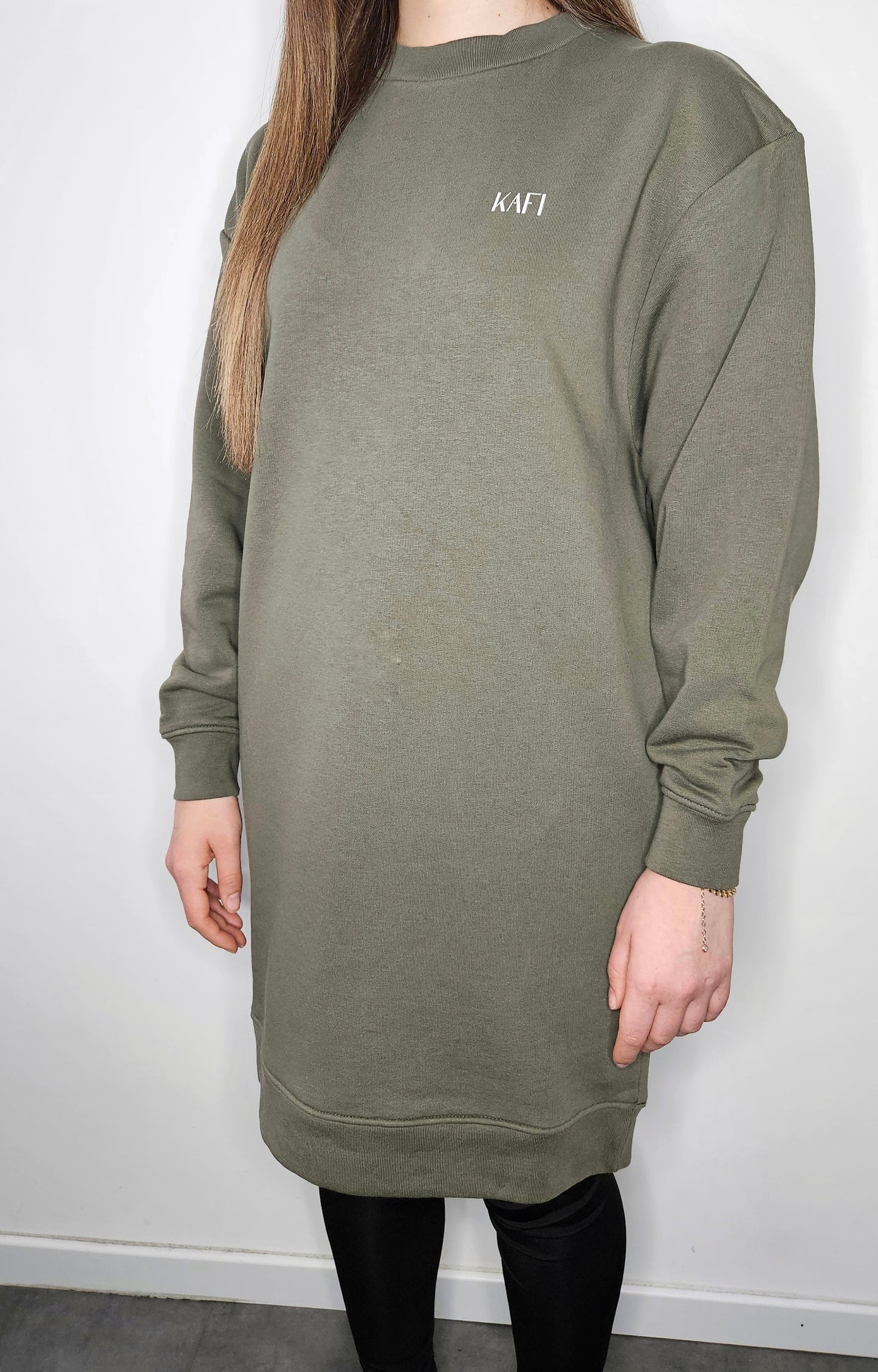 Robe sweat à col rond