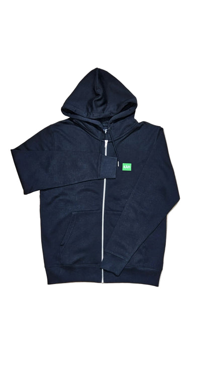 Sweat-shirt à capuche zippés unisexe LOGO VERT