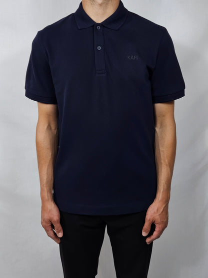 Polo unisexe uni logo relief