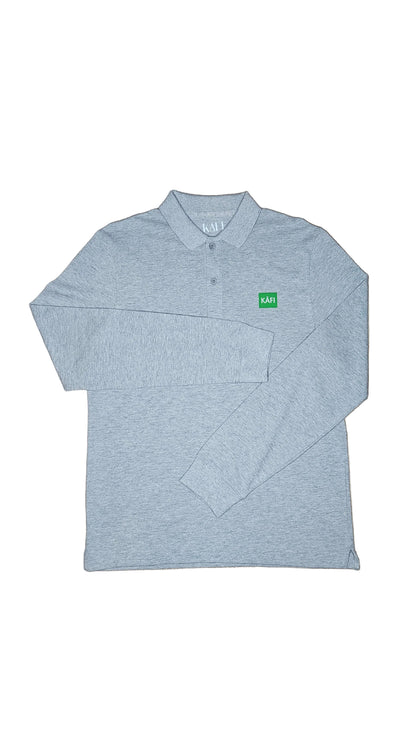 Polo à manche longue unisexe LOGO VERT