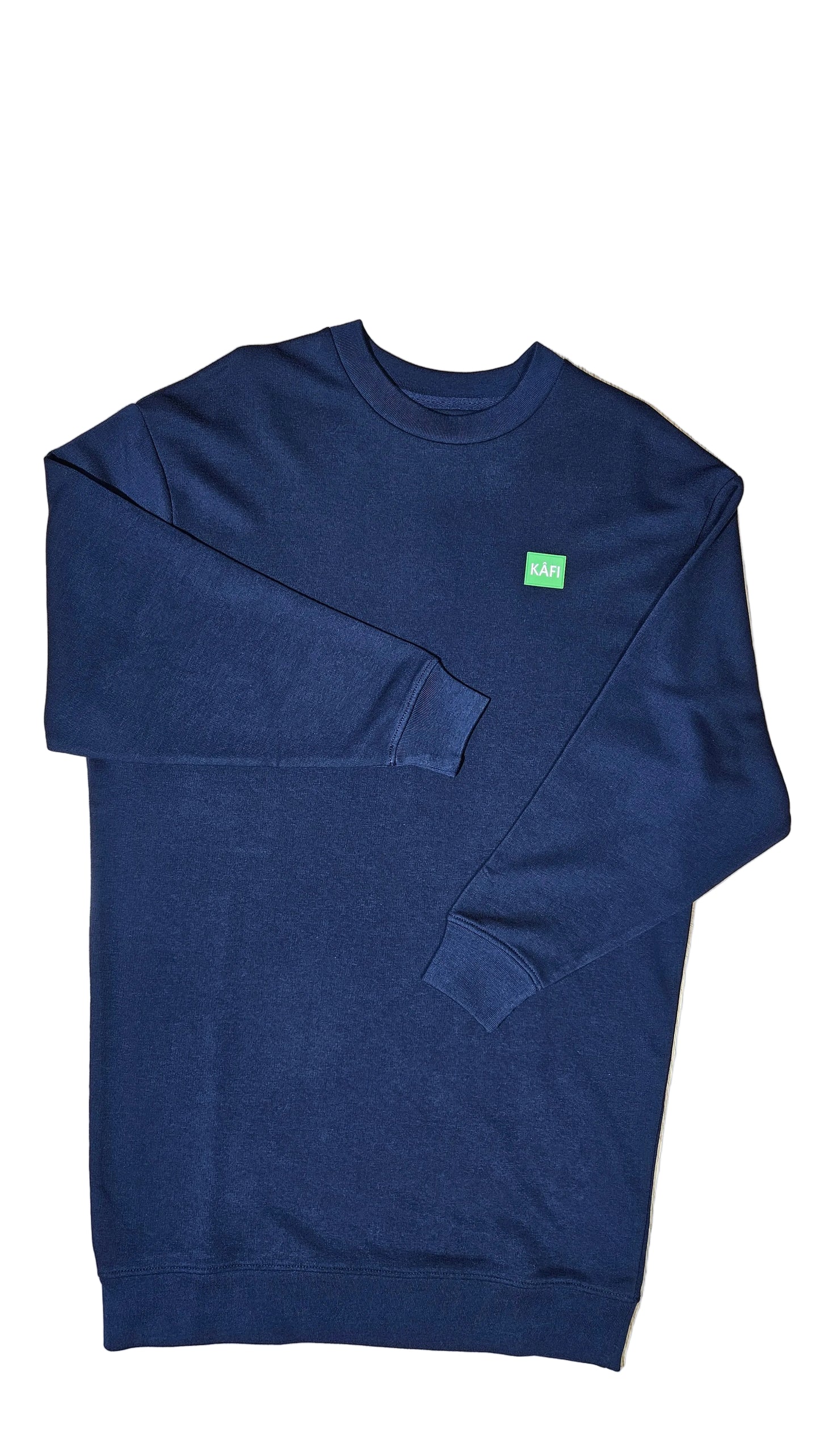 Robe sweat à col rond LOGO VERT
