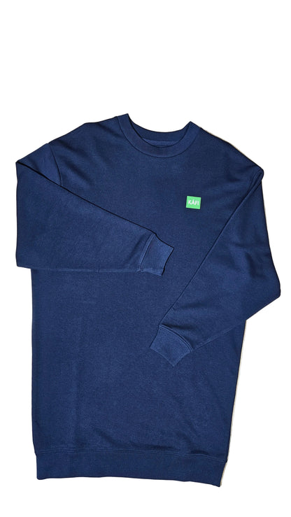 Robe sweat à col rond LOGO VERT