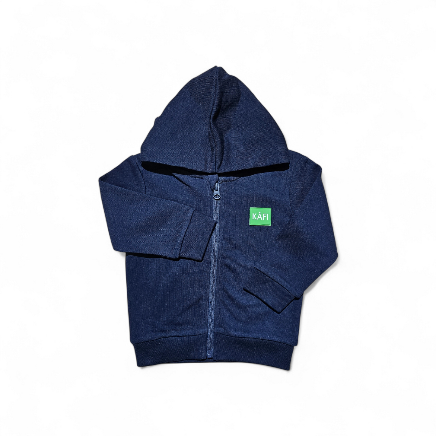 Sweat-shirt zippé à capuche bébé LOGO VERT