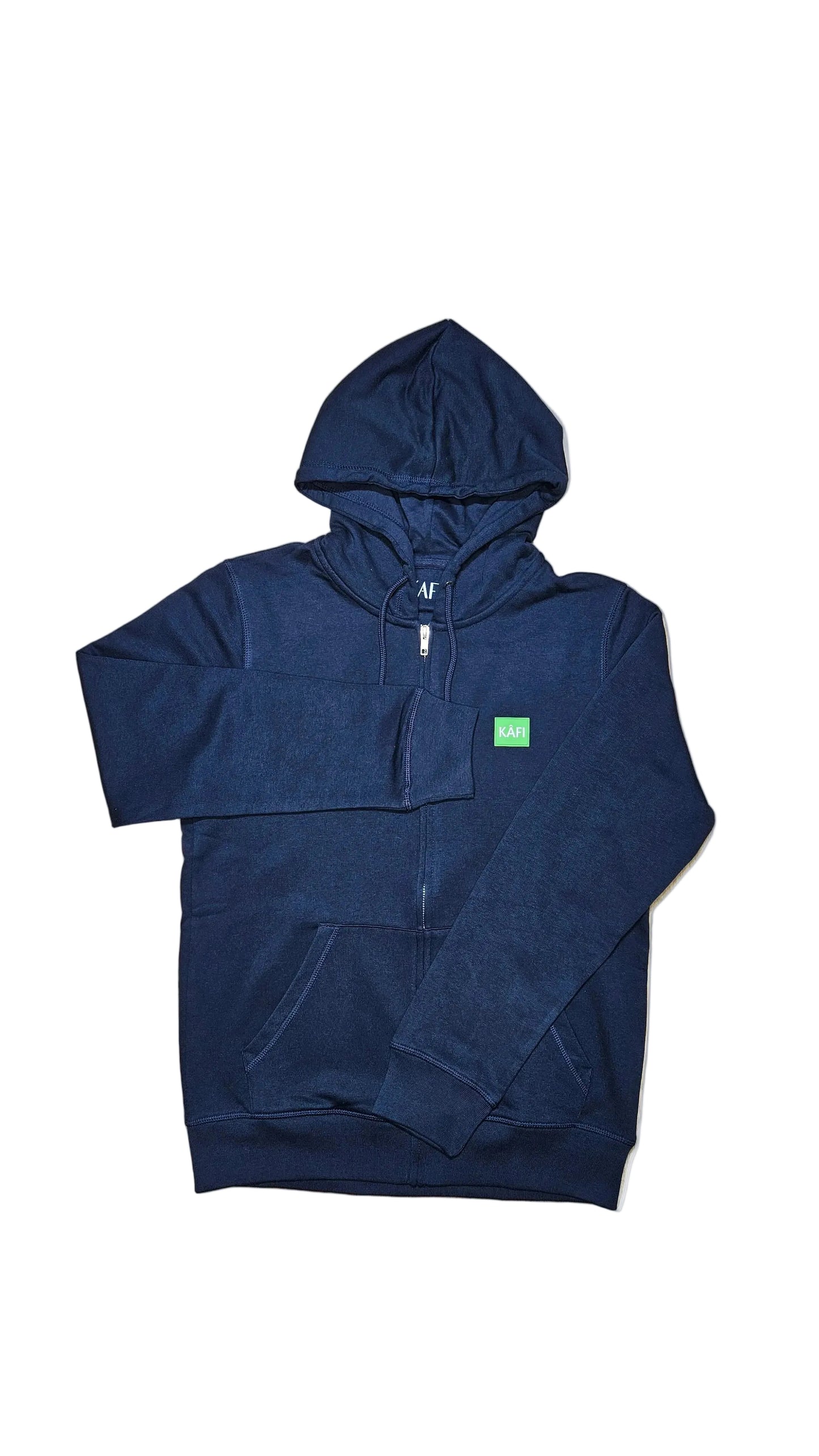 Sweat-shirt à capuche zippés unisexe LOGO VERT